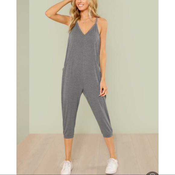 Pants - Gray Cami Jumpsuit Size SM